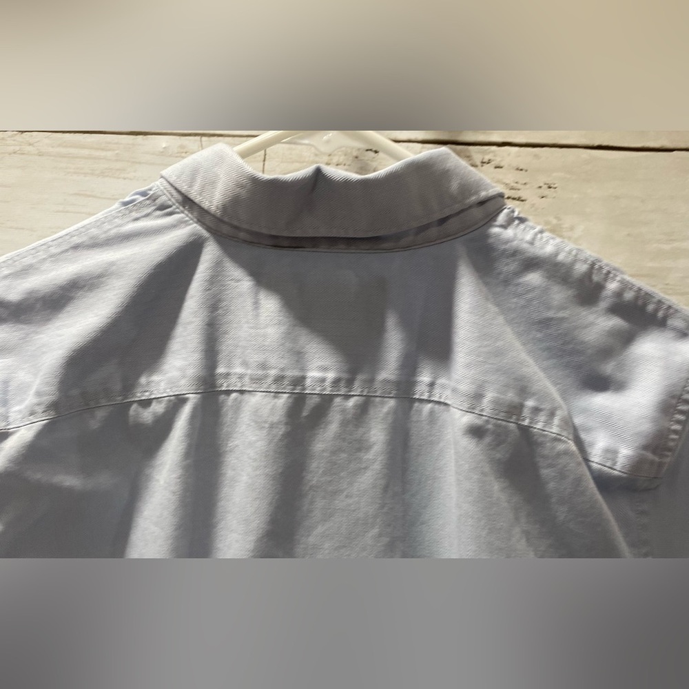 American Airlines Women's Button Up Collared Short Sleeve Blue Shirt Size 6 - Picture 7 of 15